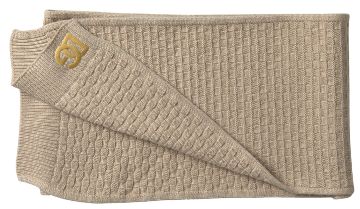 Dolce & Gabbana Elegant Beige Camel Scarf