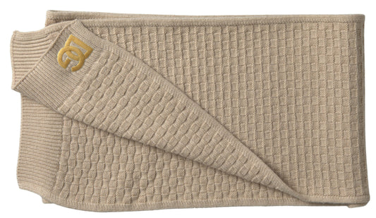 Dolce & Gabbana Elegant Beige Camel Scarf