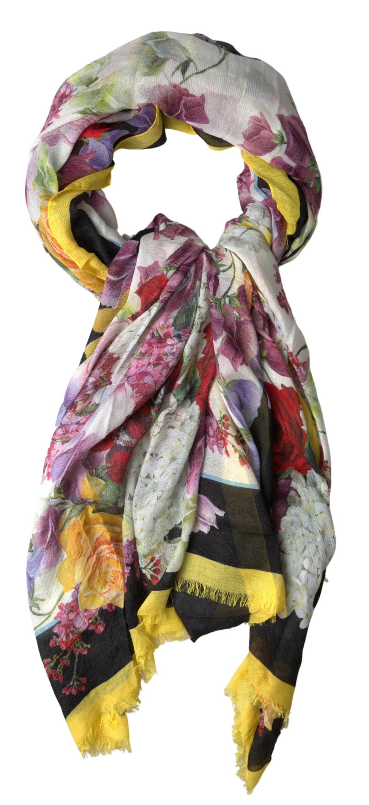 Dolce & Gabbana Elegant Multicolor Modal-Cashmere Scarf