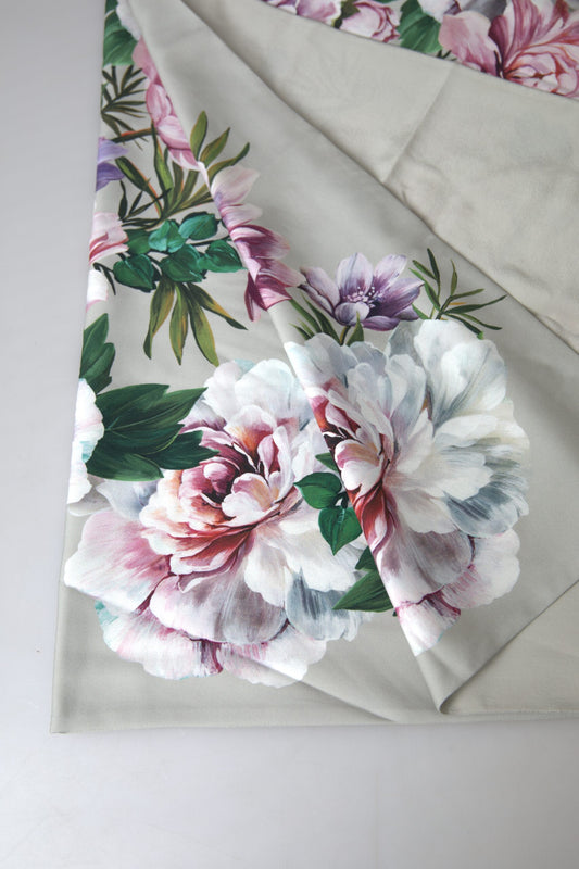 Dolce & Gabbana Elegant Silver Silk Blend Scarf