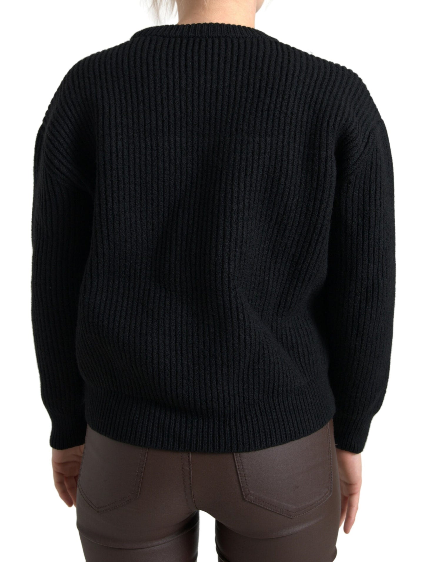 Dolce & Gabbana Elegant Black Virgin Wool Sweater