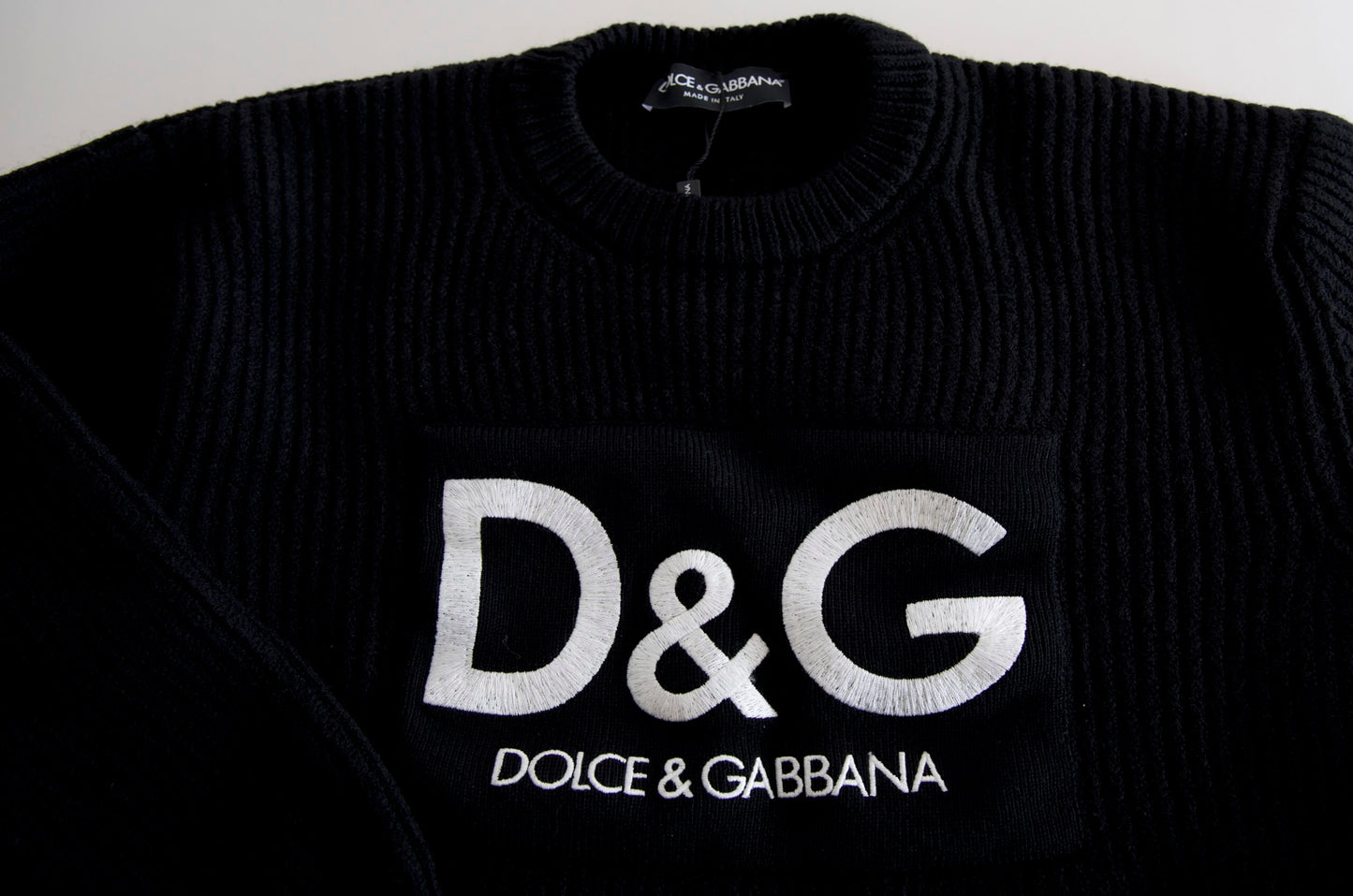 Dolce & Gabbana Elegant Black Virgin Wool Sweater