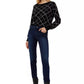 Liu Jo Rhinestone Embellished Check Sweater