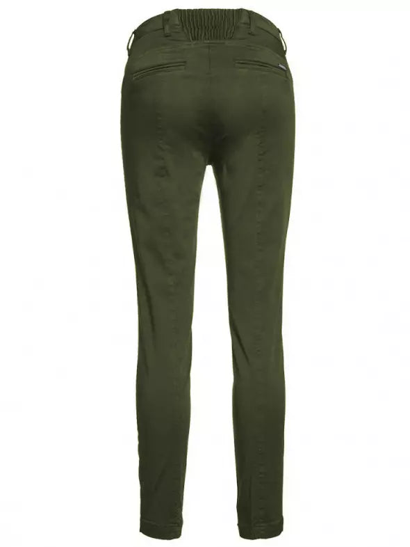 Liu Jo Elegant Stretch Cotton Trousers with Rhinestone Detail