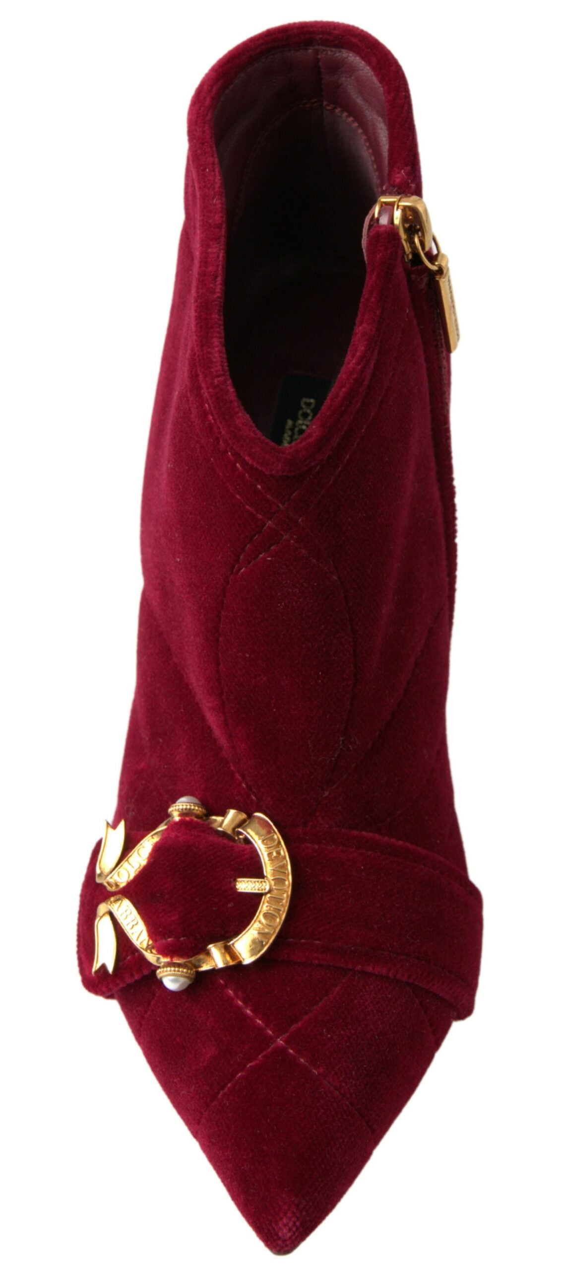 Dolce & Gabbana Elegant Velvet Devotion Ankle Boots