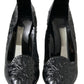 Dolce & Gabbana Elegant Black Crystal Cinderella Pumps