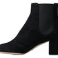 Dolce & Gabbana Elegant Black Stretch Ankle Boots