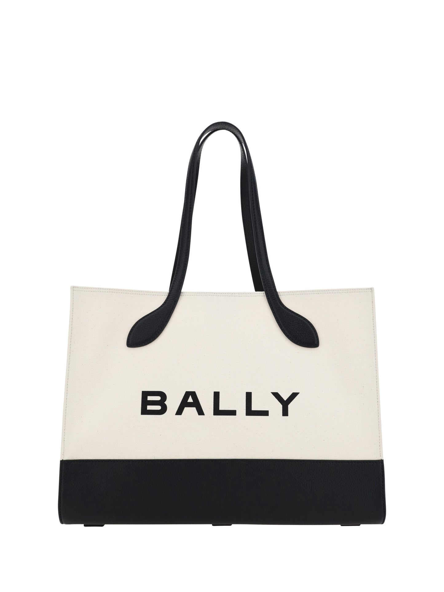 Bally Elegant Two-Tone Leather Tote Shoulder Bag