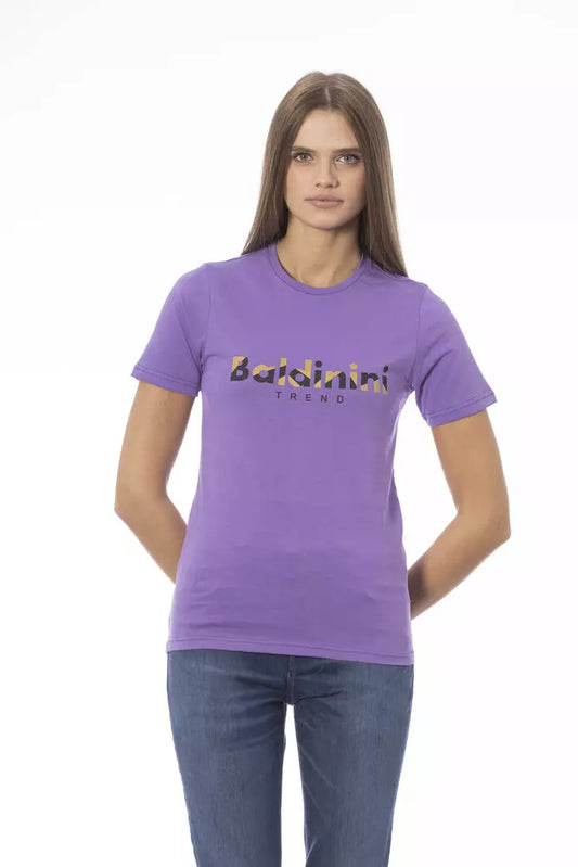 Baldinini Trend Purple Cotton Women T-Shirt