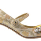 Dolce & Gabbana Golden Elegance Crystal-Embellished Sandals