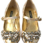 Dolce & Gabbana Golden Elegance Crystal-Embellished Sandals