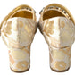 Dolce & Gabbana Golden Elegance Crystal-Embellished Sandals