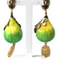 Dolce & Gabbana Green Fig Crystal Dangle Earrings