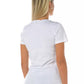 Liu Jo Elegant White Graphic Tee with Rhinestone Accents