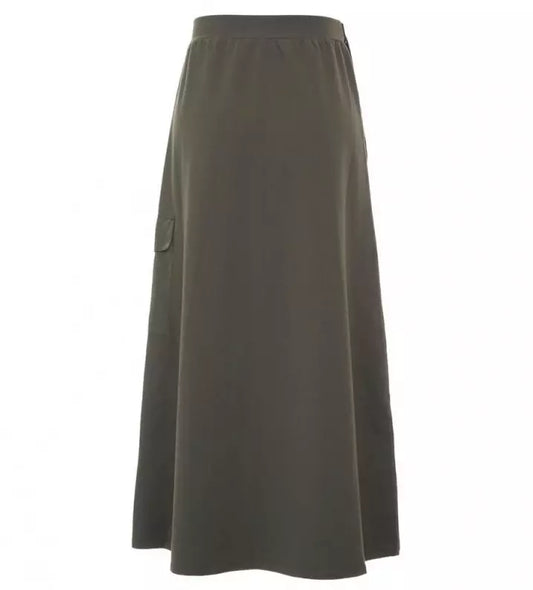 Liu Jo Elegant Cotton Fleece Long Skirt with Logo Detail