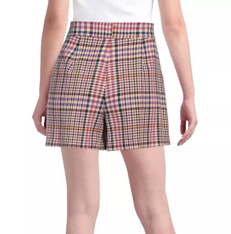 Liu Jo Chic Multicolor Tartan Cotton Shorts