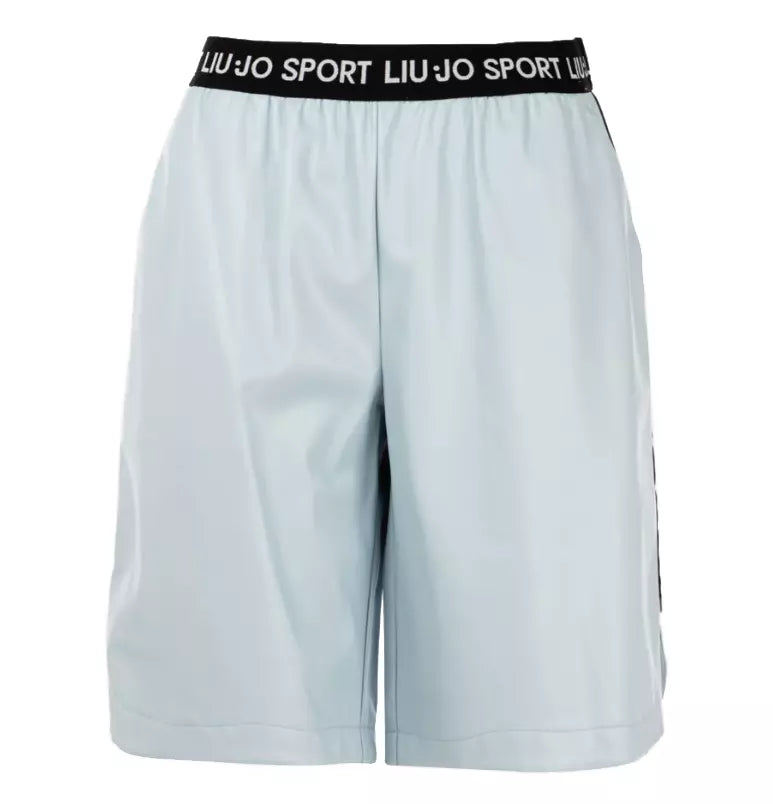 Liu Jo Elegant Coated Eco-Leather Shorts