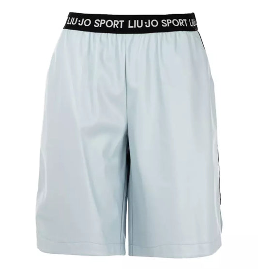 Liu Jo Elegant Coated Eco-Leather Shorts