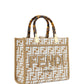 Fendi Chic Beige Sunshine Jacquard Handbag