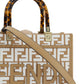 Fendi Chic Beige Sunshine Jacquard Handbag