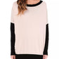 Liu Jo Chic Two-Tone Oversized Sweater in Stretch Viscose