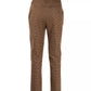 Liu Jo Elegant Tartan Chino Trousers with Metal Logo Plaque