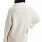 Liu Jo Elegant White Wool Blend Knit Coat