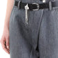 Liu Jo Chic Grey High-Waisted Jewel Belt Jogger Jeans