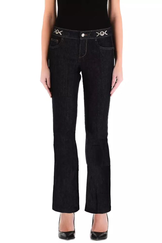 Liu Jo Elegant High-Waisted Dark Blue Denim