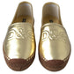 Dolce & Gabbana Golden Elegance Leather Espadrilles