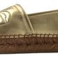 Dolce & Gabbana Golden Elegance Leather Espadrilles