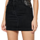 Patrizia Pepe Studded Black Denim Mini Skirt