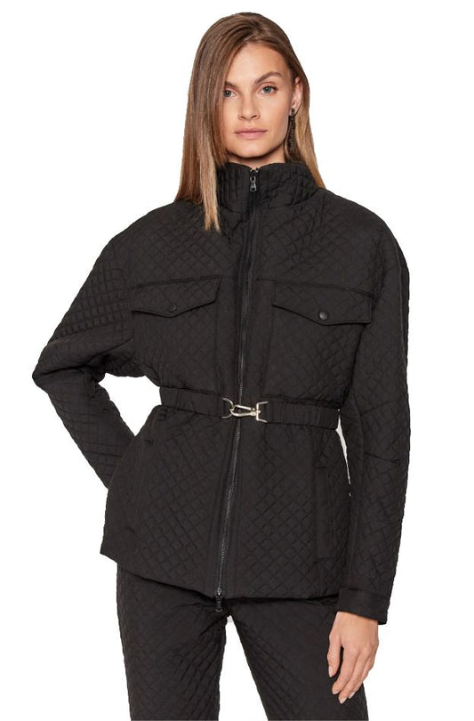 Patrizia Pepe Chic Quilted Checkered Jacket