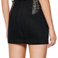 Patrizia Pepe Studded Black Denim Mini Skirt