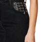 Patrizia Pepe Studded Black Denim Mini Skirt