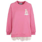 Moschino Couture Chic Cotton Crewneck with Tulle Detail