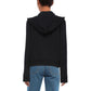 Moschino Couture Elegant Black Hooded Cotton Sweatshirt