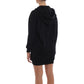 Moschino Couture Elegant Hooded Sweatshirt Dress with Chic Print