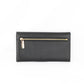 Michael Kors Jet Set Travel Leather Large Trifold Wallet Clutch Black