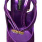 Dolce & Gabbana Elegant Purple Ankle Strap Heels