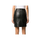 Moschino Couture Chic Sheepskin Mini Skirt with Maxi Zip Detail