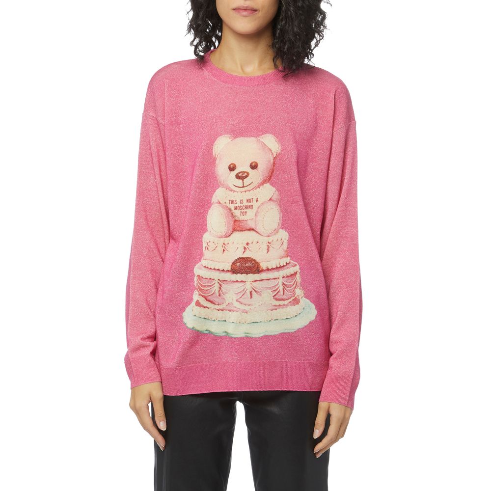 Moschino Couture Chic Cake Teddy Bear Wool Sweater