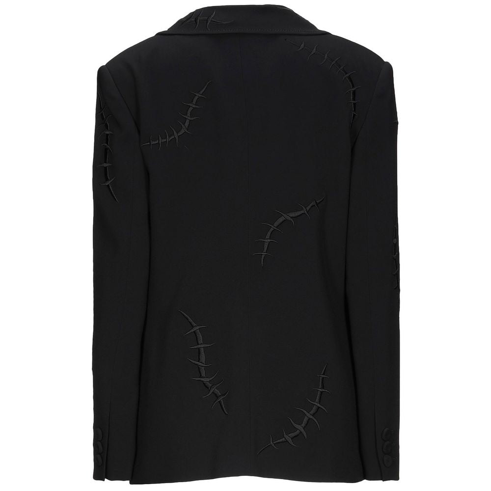 Moschino Couture Embroidered Crepe Blazer Jacket