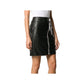 Moschino Couture Chic Sheepskin Mini Skirt with Maxi Zip Detail