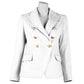 Made in Italy Elegant Double-Breasted Wool Coat in White