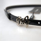 Dolce & Gabbana Elegant Black Leather Logo Buckle Belt