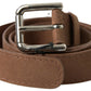 Dolce & Gabbana Elegant Leather Belt with Metal Buckle