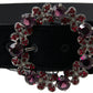 Dolce & Gabbana Elegant Black Crystal Embellished Leather Belt