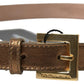 Dolce & Gabbana Bronze Italian Leather Belt