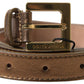 Dolce & Gabbana Bronze Italian Leather Belt